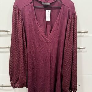 Lane Bryant Deep Burgundy Top